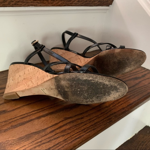 Like New Kate Spade | Patent Leather Strappy Wedge - Picture 5 of 9